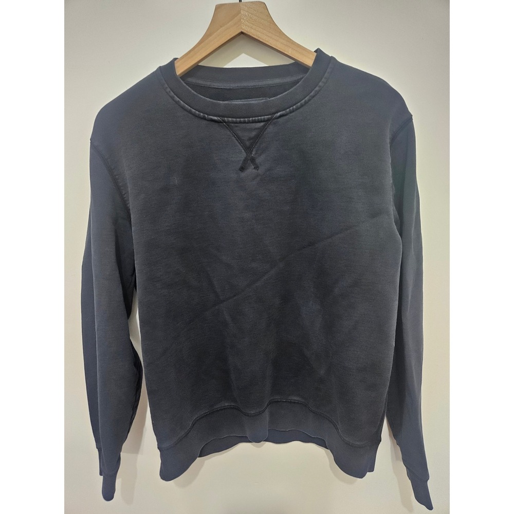 Everlane Uniform Mens French Terry Crew Sweatshirt Black Cotton Pullover‎ M